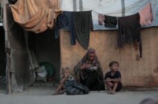 Photo by Hosny salah | via Pexels | License: Pexels License | https://www.pexels.com/photo/family-in-gaza-refugee-camp-tent-36038694/