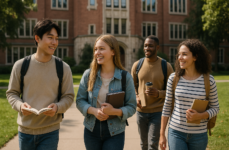 示意圖:校園中的英語學習氛圍|這篇文章教你如何用「all the rage」這個片語表達流行趨勢,非常適合英語學習者日常口語和聽力練習。