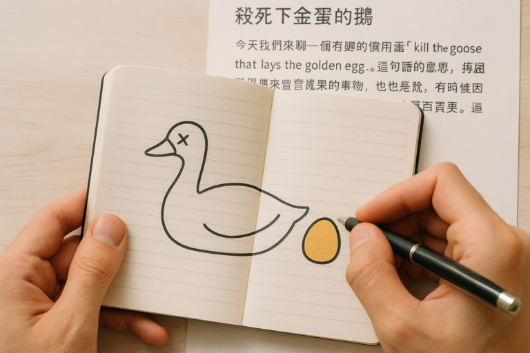 示意圖:教學文章封面場景|殺死下金蛋的鵝