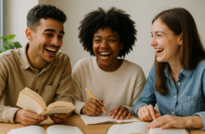 示意圖：輕鬆說笑的英語互動情境｜如何避免因英文生字而中斷閱讀
